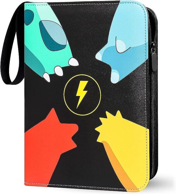 Wimarn Pokemon Card Holder, 400 Pockets Pokemon Folder Compatible with Pokemon Card, 50 Removable Sheets Portable Pokemon Card Binder Album for Boys Girls